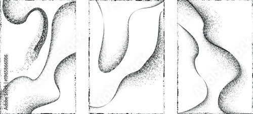 Abstract grain noise wave texture background with soft curved lines useful for posters, overlays. Minimal organic flow lines with subtle grainy texture. Fluid noised curves effect. Vector
