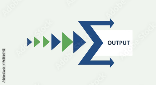 Sigma Symbol with Arrows and Output Label.