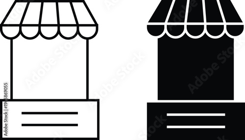 Online store Icon set modern e commerce symbols for web and Mobile UI vector 