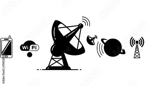 Telecommunications and wireless networking symbols
