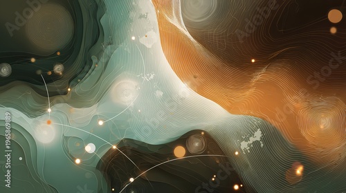 Celestial Echoes: A mesmerizing dance of light and form unfolds, revealing ethereal shapes and flowing gradients in a tapestry of muted hues.