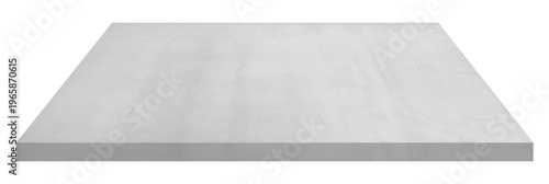 Photography Empty grey concrete plinth or stone table top side view isolated on white background for product presentation and display podium, industrial cement surface platform with perspective view mockup