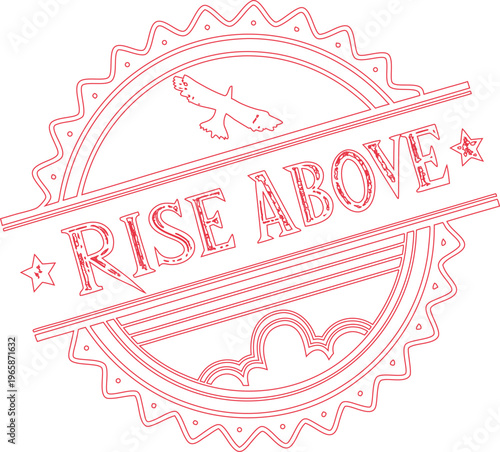 Achieve greatness and overcome obstacles with this powerful Rise Above stamp featuring a soaring bird