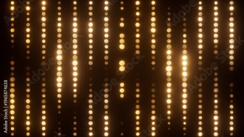 Golden lights abstract background. Holiday party celebration texture. Bright glitter pattern for luxury concept. Seamless loop.