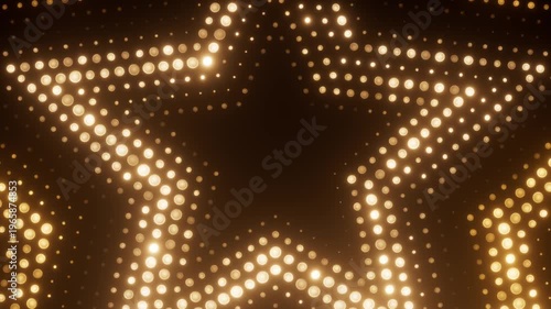 Golden lights animation. Glitter celebration abstract background. Holiday party glamour texture. Seamless loop.