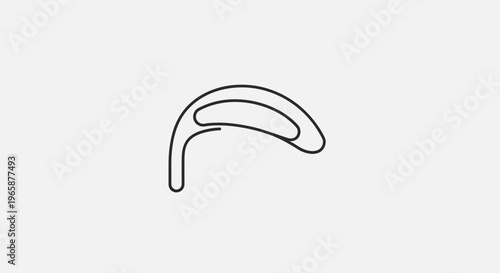 Modern Minimalist Black One Line Drawing of an Abstract Race Track Circuit Layout. Continuous Line Art Vector Icon Design.