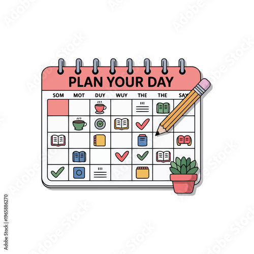 Daily Schedule Monthly Planner Calendar