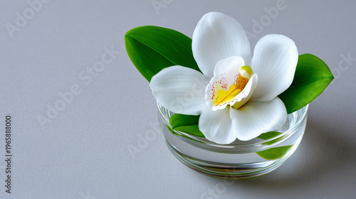 Single White Orchid Bloom F...