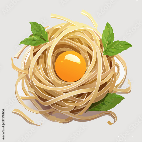 Pasta Nest mit Ei