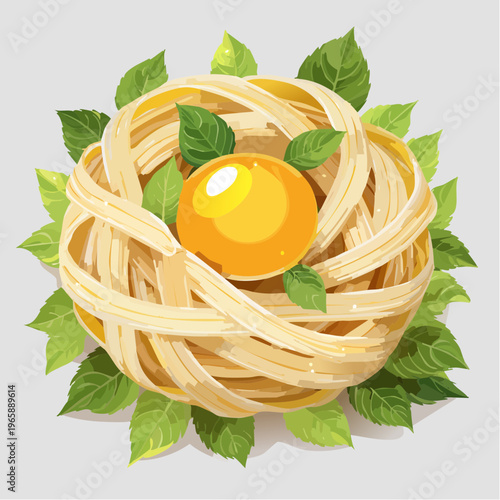 Pasta Nest mit Ei