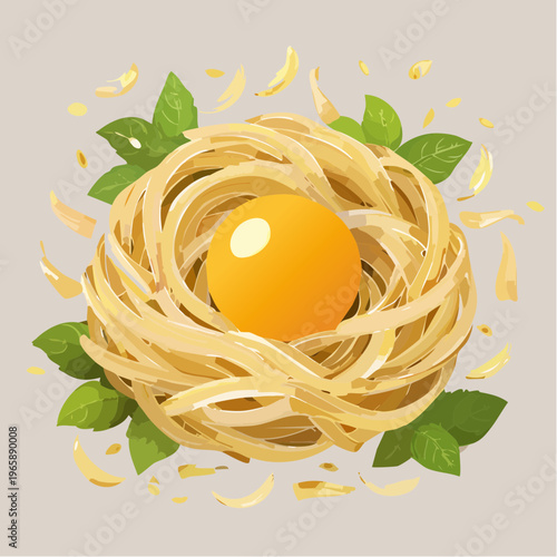 Pasta Nest mit Ei