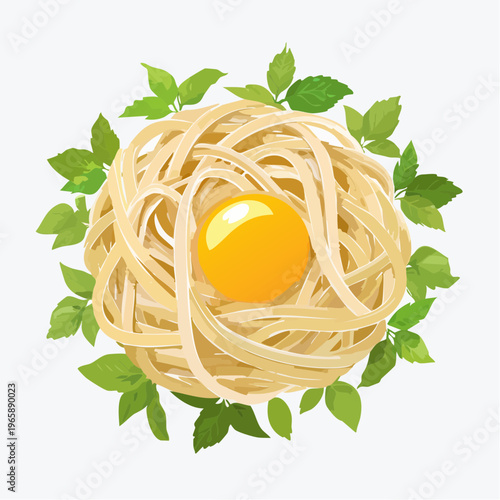 Pasta Nest mit Ei