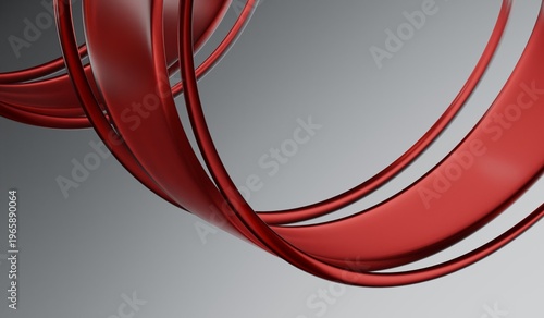 Transparent ribbon, bright colors, abstract background, flow, gradient, glossy, rainbow, 3D illustration.
