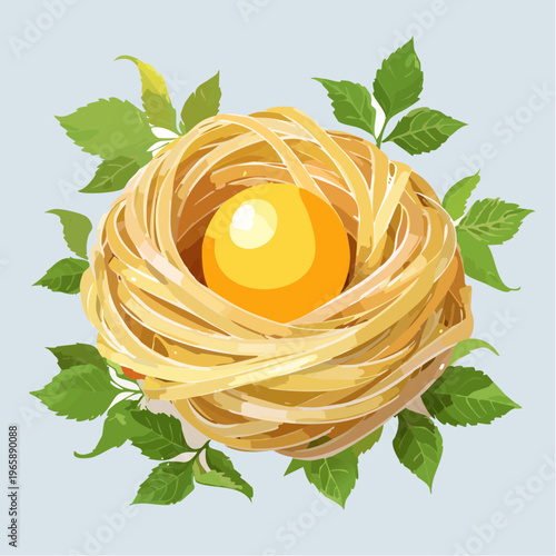 Pasta Nest mit Ei