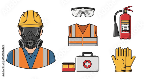 Safety equipment for industrial worker protection.
