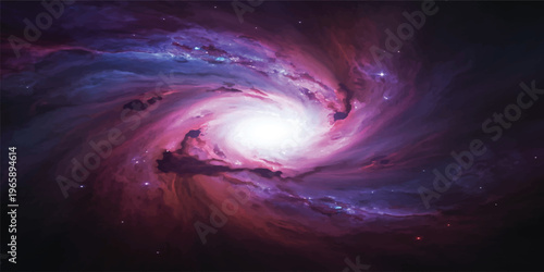 A dark abstract background of the cosmos featuring a glowing blue nebula and bright stars scattered across a deep space galaxy with ethereal light