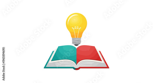 Light Bulb on Open Book.