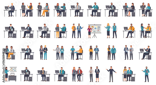 Group of business people working together.