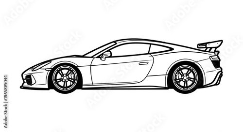 Side View of a Sports Car.
