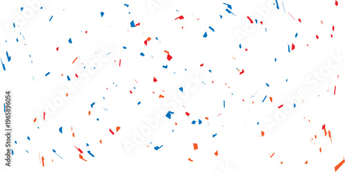 colorful confetti background with vibrant blue and red pieces scattered across a white surface  perfect for celebrations, parties,  and playfulness, making it ideal for use in various creative project