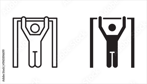 Gym icon set. Vector. Editable outline. Linear style signs for use in web design and logos. Symbol illustrations.