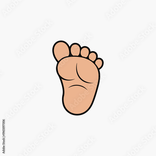 foot palm vector illustration
