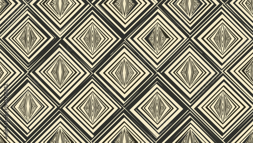 Abstract monochrome geometric pattern featuring repetitive diamond shapes constructed with fine lines for a modern and sophisticated texture.