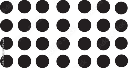 Black dots pattern, geometric shapes, vector background, minimalist design
