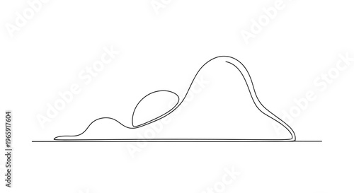 Minimalist single line drawing of a roller coaster silhouette against a white background