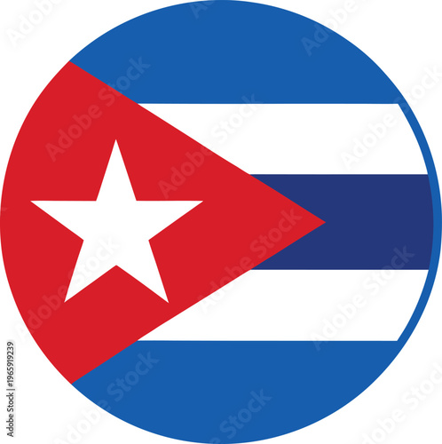 cuba flag round circle icon flat vector design Free Download cuba flag round circle icon flat vector design - GFXLoad
