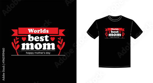 World's Best Mom Typography Badge