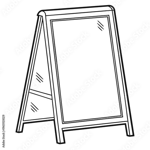 A wooden easel with a blank white board