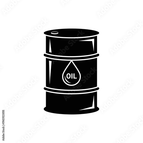 Oil Barrel Icon: A simple yet impactful illustration of a black oil barrel, the universally recognized symbol of the energy industry.