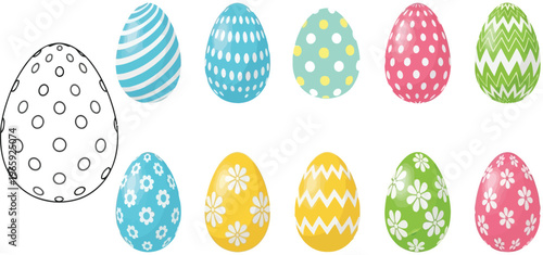 Easter egg hunt colorful decorated eggs for spring and easter celebrations