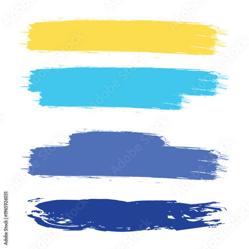 фотографія Set of paint brush stroke and abstract grunge banner for graphic background decoration