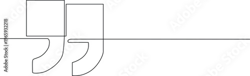 Two abstract geometric shapes connected by a horizontal line with curved base extensions Vector