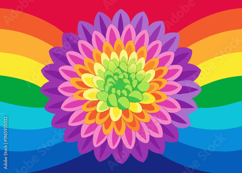 Colorful rainbow flower. chrysanthemum flower backgroundColorful rainbow flower. chrysanthemum flower background icon
