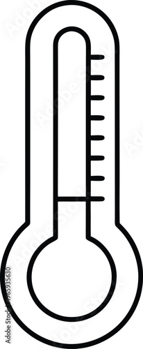851 calorimeter insulated chamber with thermometer detailed line art vector illustration on transparent background