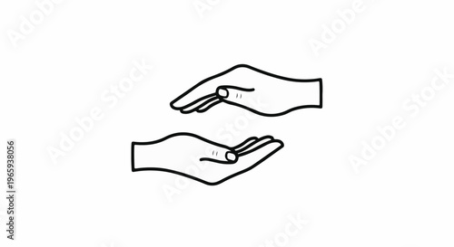 Two hands reaching towards each other in a gesture of care and support