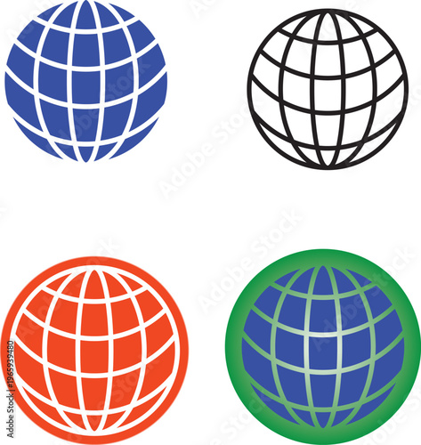 Globe Icon Set 