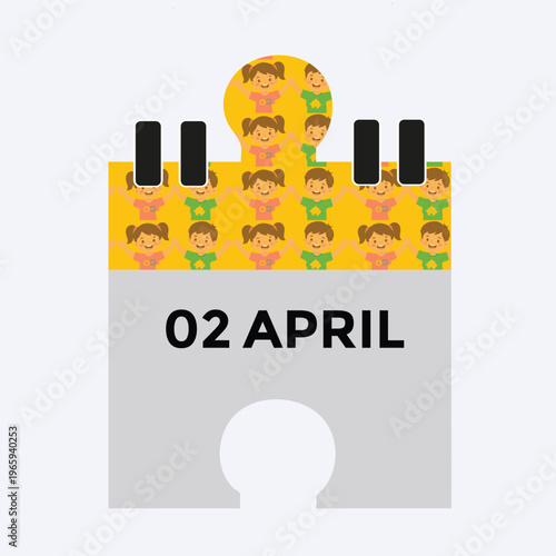 April 2 World Autism Day Awareness - Celebrating  background or poster design.