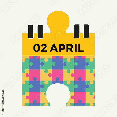 April 2 World Autism Day Awareness - Celebrating  background or poster design.