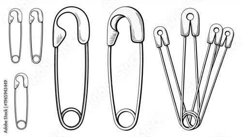 Vintage-style collection of antique keys and lock components in monochrome Vector