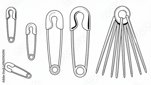 Assorted traditional handmade footwear and headwear displayed in a collection Vector