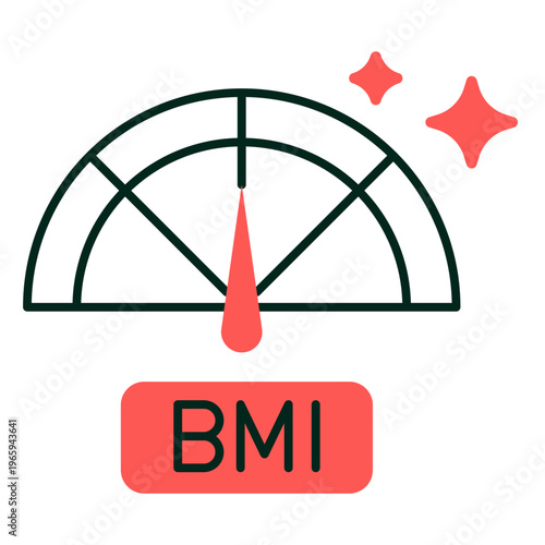 BMI Measurement icon, Assess Body Weight and Health Risk Levels with Accurate Body Mass Index Calculations, Track BMI for Better Weight Management Decisions and Informed Health Awareness icon