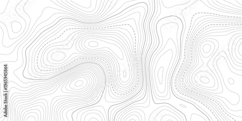 Abstract pattern with lines seamless pattern and topography. Vector contour topographic map background. Topography and geography map grid abstract backdrop.  Topo contour map on white background,