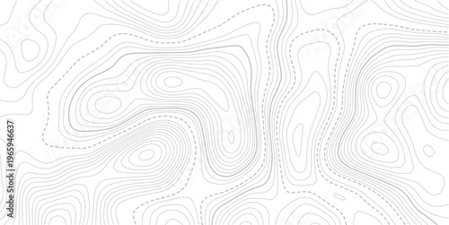 Abstract pattern with lines seamless pattern and topography. Vector contour topographic map background. Topography and geography map grid abstract backdrop.  Topo contour map on white background,