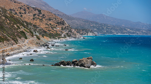 Canvastavla the landscape of the Cretan coast near Preveli Beach in Crete