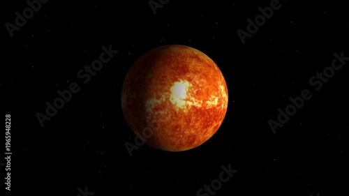 Solar flare eruption on the sun with vivid bright orange glow and dramatic space background for science and astronomy projects