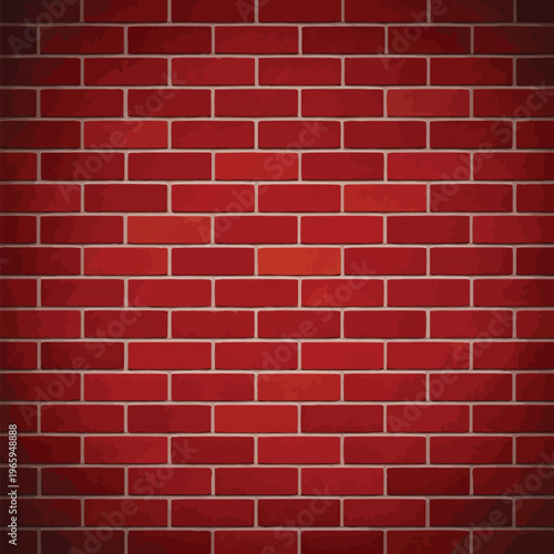 Classic red brick wall texture with white grout lines